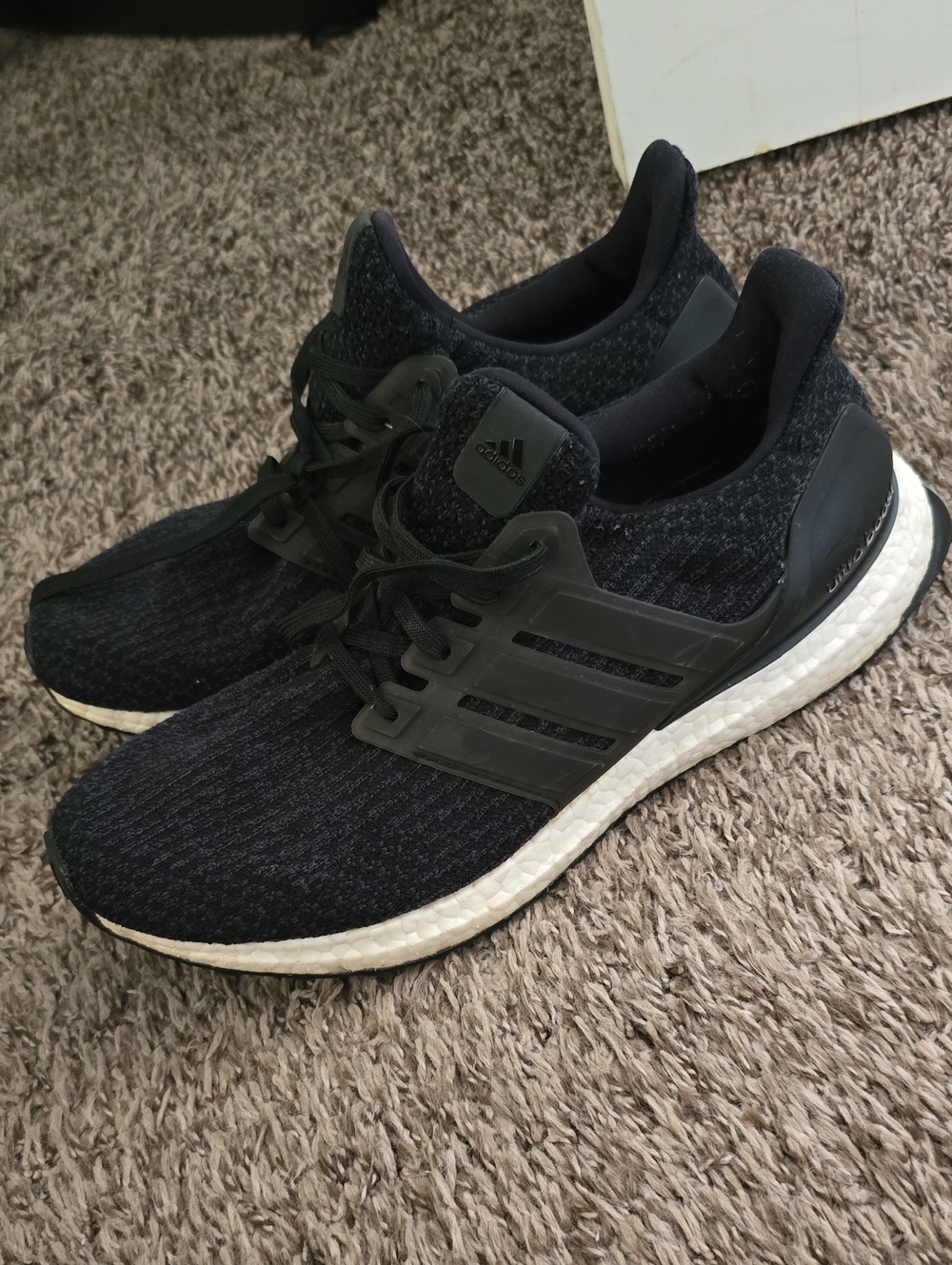Adidas Black and White Running Sneakers
